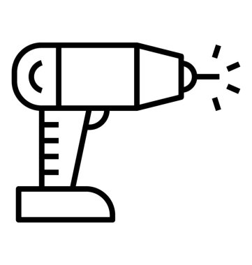 Hat tasarımında matkap simgesi.