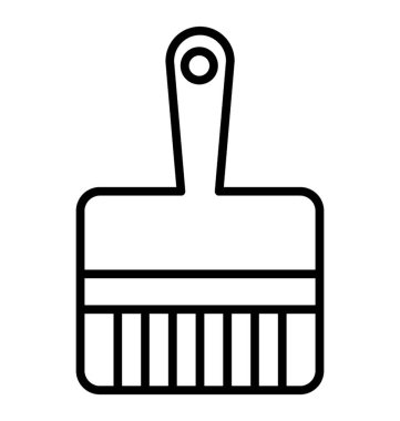 Boya fırçası simgesi tasarımı, dolu vektör 