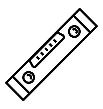 Seviyelandırıcı simgesi, dolu vektör 