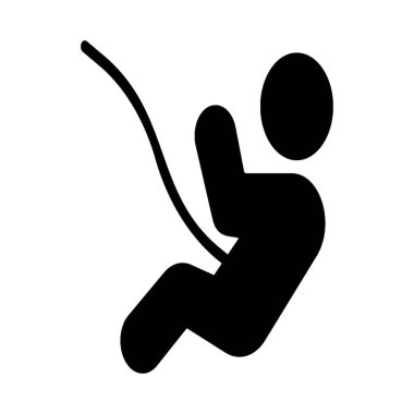 Düşen piktogramın katı vektör tasarımı.