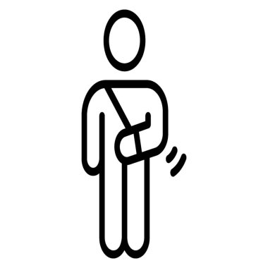 Yaralı adamın hat vektör tasarımı