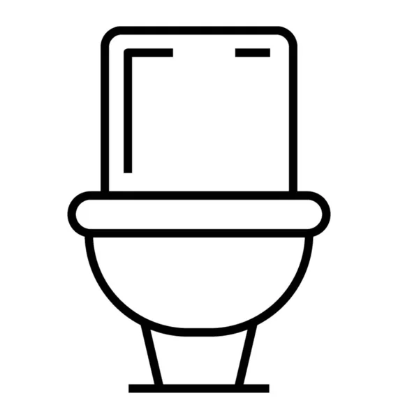 Clean Flush Commode Line Icon — Stock Vector