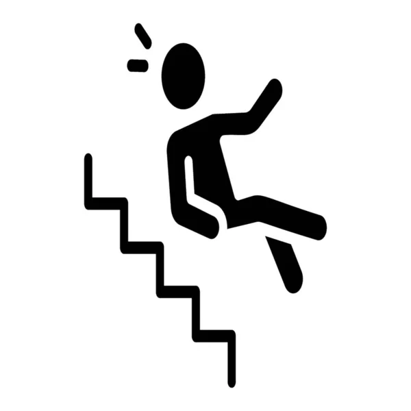 Прочный Дизайн Падения Лестницы Пиктограммы — стоковый вектор