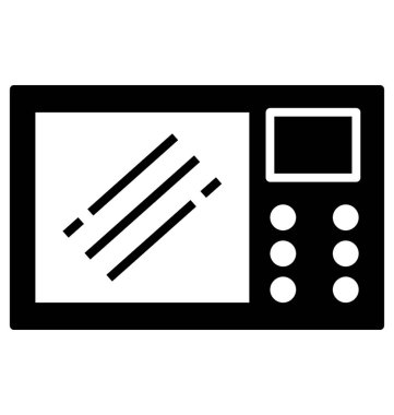 Elektrikli cihaz, mikrodalga glyph simgesi