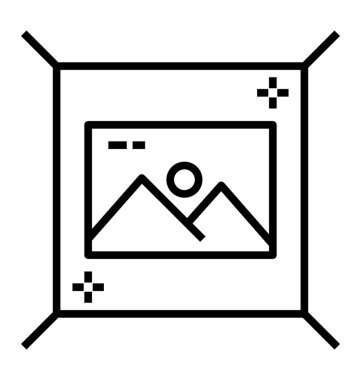 Asma dekorasyon, satır simgesinde fotoğraf çerçevesi 