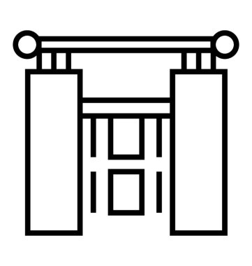 Oda iç, satır vektör oda penceresi  