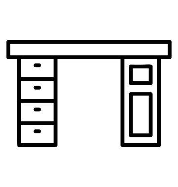 Masa beyaz arkaplanda izole edildi 