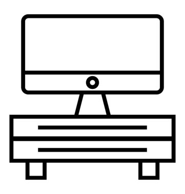 Çizgi vektörü izole lcd panel 