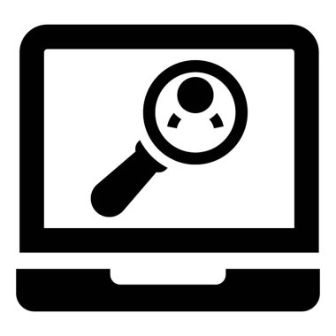 Glyph tasarımında arama çalışanı simgesi.