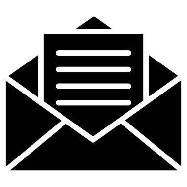 Cv zarf içinde, özgeçmiş simgesi.