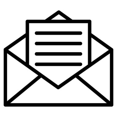 Cv zarf içinde, özgeçmiş simgesi.