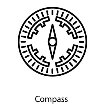 Navigasyon aleti, satır simgesinde pusula  