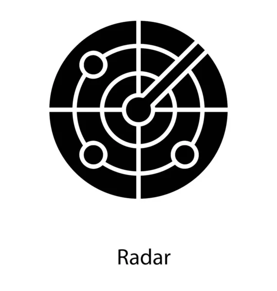 Dispositivo Detecção Radar Vetor Sólido —  Vetores de Stock