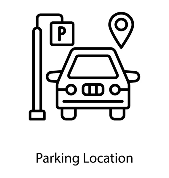 排队图标中的停车位置 — 图库矢量图片