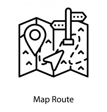 Harita rotası, çizgi vektörü 