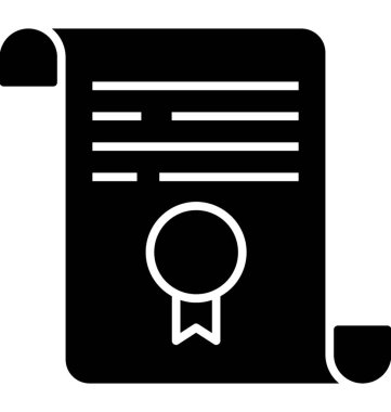 Sağlam tasarımda diploma simgesi.