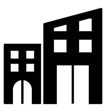 Beyaz arka planda yalıtılmış ofis simgesi.