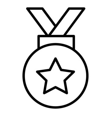 Çizgi tasarımında madalya simgesi