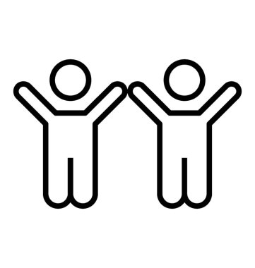 Satır tasarımında mutlu çalışan simgesi,