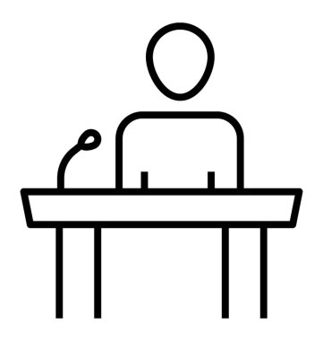 konuşma simgesinin satır tasarımı.