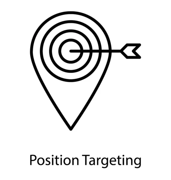 Targeting Positie Lijn Vector — Stockvector