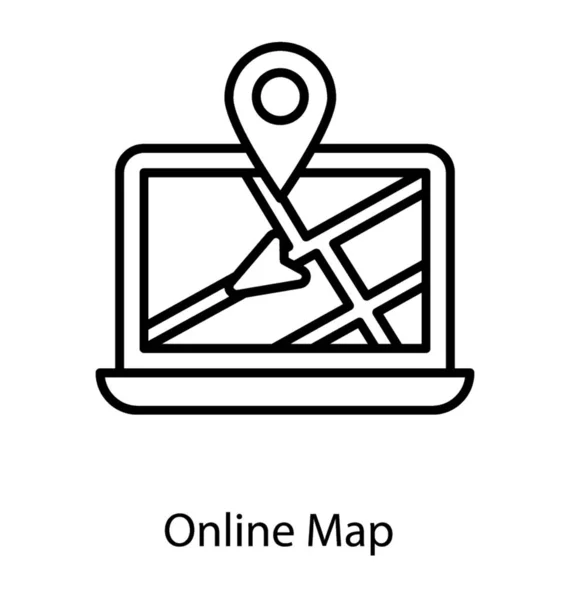 Gps Navigation Online Navigation Glyph Icon — Stockvektor