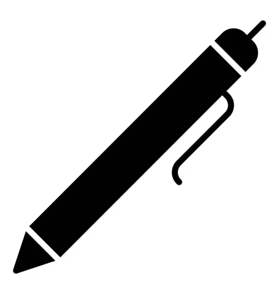 Stift Ikone Glyphen Design — Stockvektor