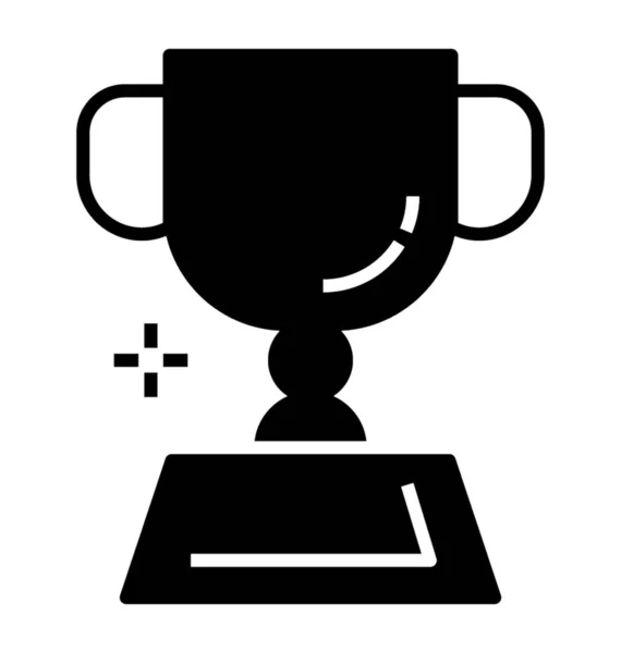 Icon Trophy Glyph Design — Stock Vector