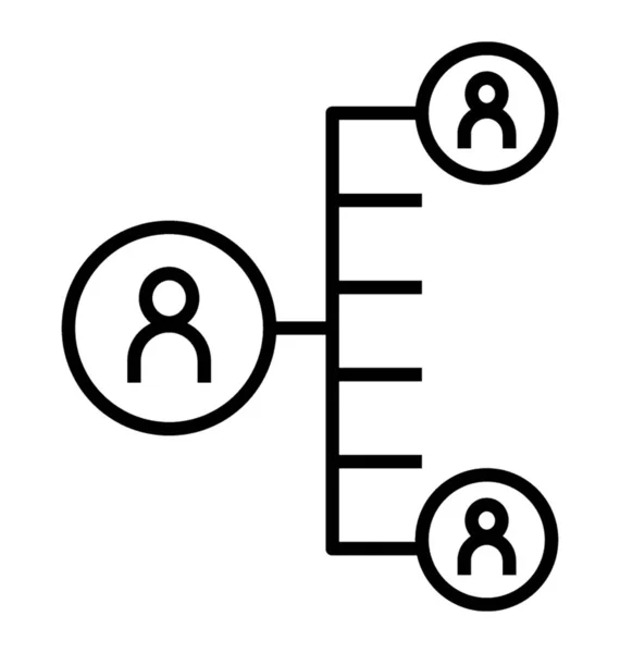 Personeels Pictogram Lijn Ontwerp — Stockvector