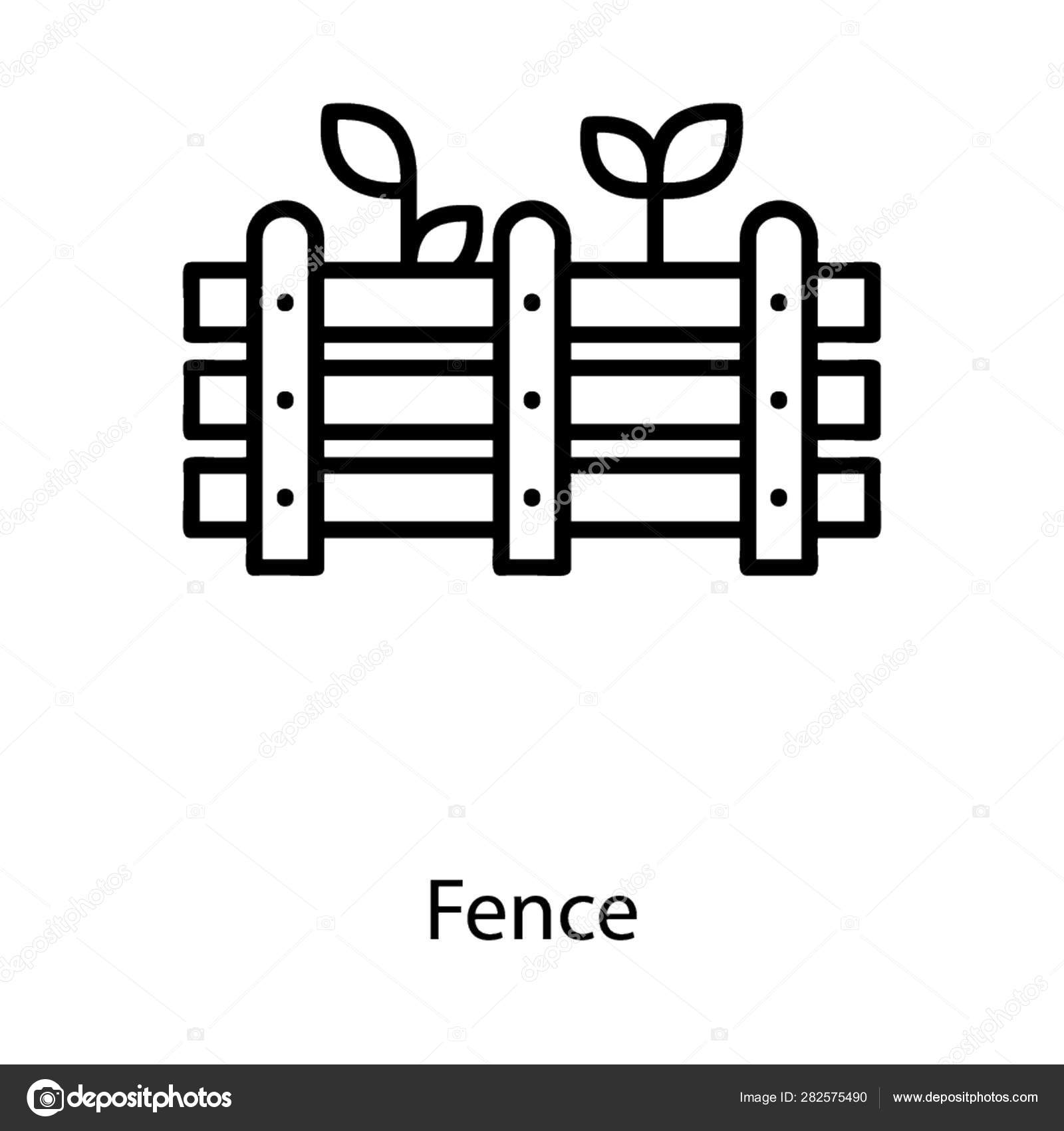 Farm Fence Vector Line Design Stock Vector Image by ©vectorspoint