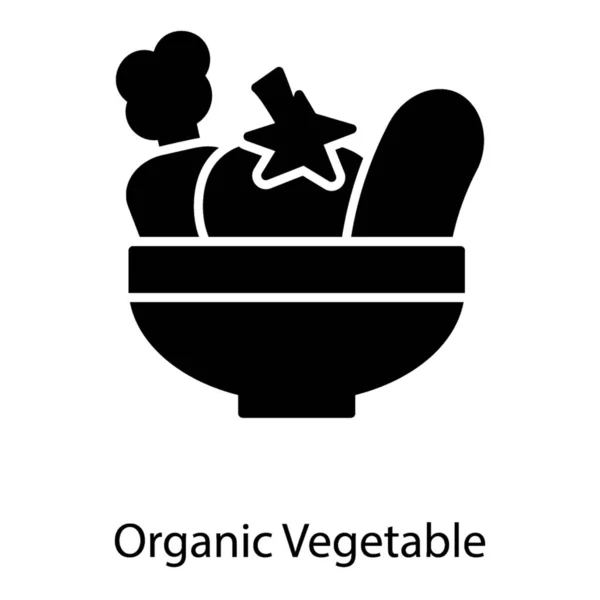 Икона Органических Овощей — стоковый вектор