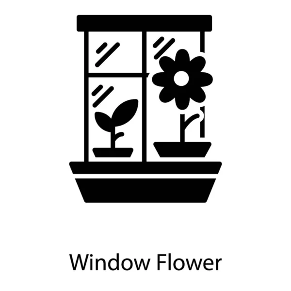 Solides Fenster Blume Vektor Design — Stockvektor
