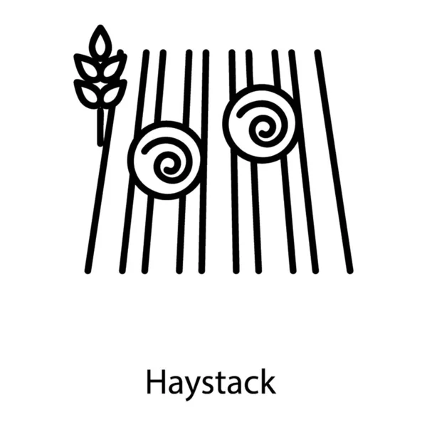 Icono Agricultura Diseño Fardos Heno — Vector de stock