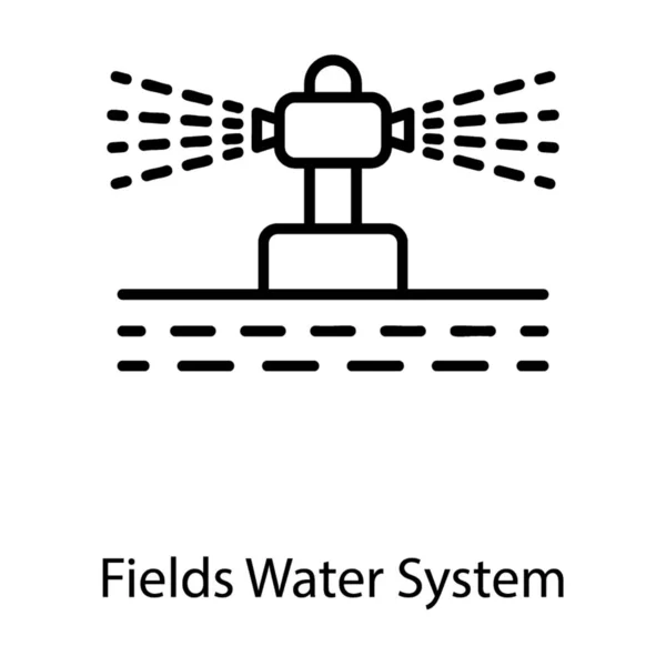 Agricultura Aspersor Agua Icono Diseño — Vector de stock