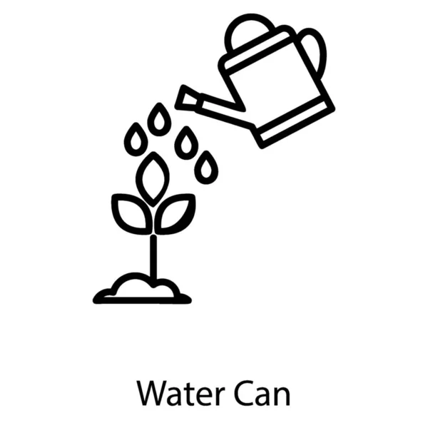 植物浇水可进行生产线设计 — 图库矢量图片