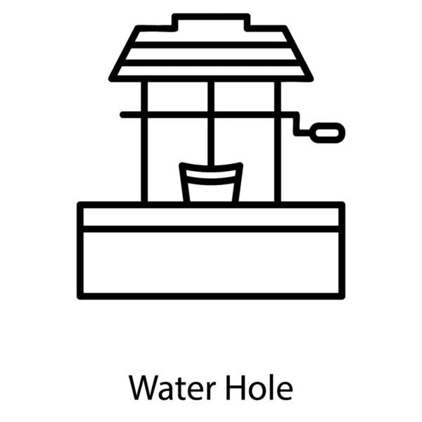 Diseño Icono Pozo Almacenamiento Agua — Archivo Imágenes Vectoriales