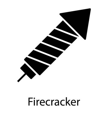 Parti patlayıcı, roket havai fişek glyph simgesi 