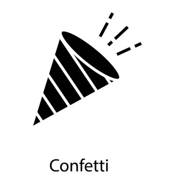 Konfeti glyph vektör simgesi 