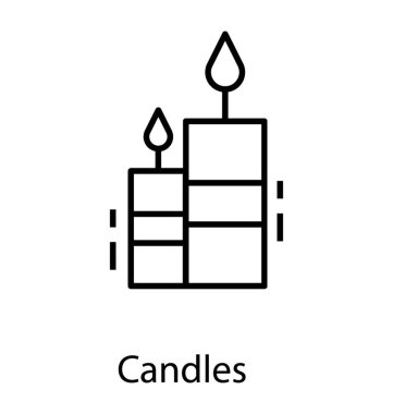 Yanan mumlar satır simgesi 