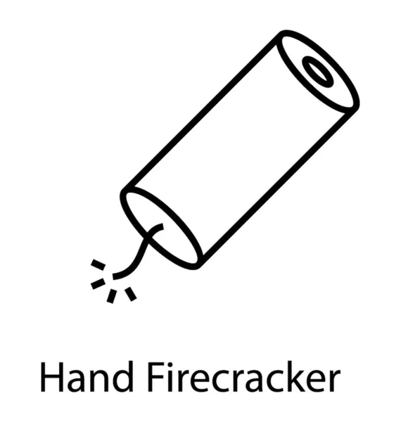 Handfeuerwerksleine Symbol — Stockvektor