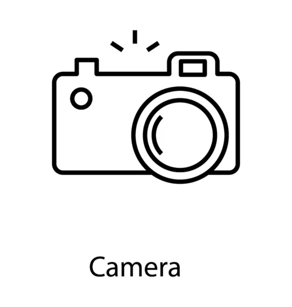 Camera Lijn Pictogram Vector — Stockvector