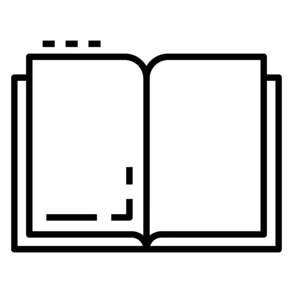 Icono Del Libro Línea Diseño — Vector de stock