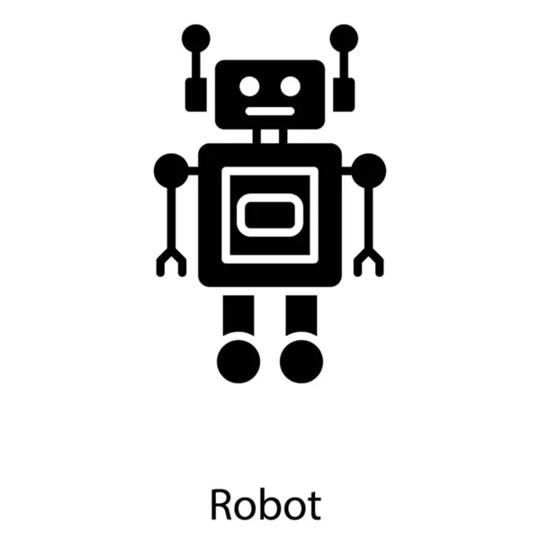 Robot Icon Isolated White Background — Stock Vector