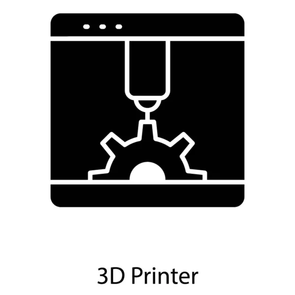 Fabricação Aditiva Também Conhecida Como Impressora — Vetor de Stock
