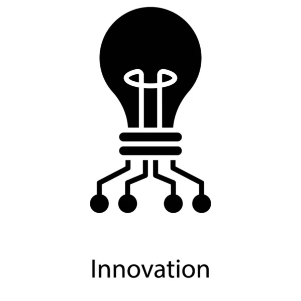 Creativity Idea Development Solid Icon — Stock Vector