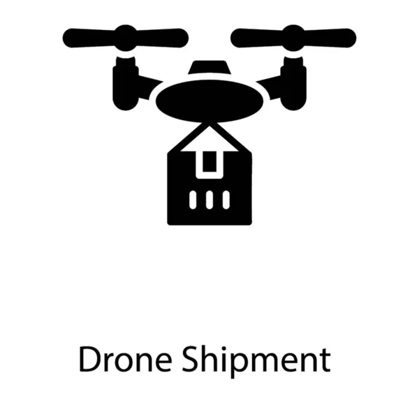 Drone Icono Envío Aislado Sobre Fondo Blanco — Archivo Imágenes Vectoriales