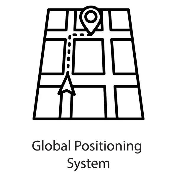 Gps Icon Line Design — Stock Vector