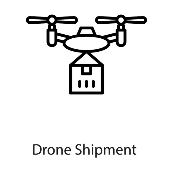 Ícone Embarque Drone Isolado Fundo Branco —  Vetores de Stock