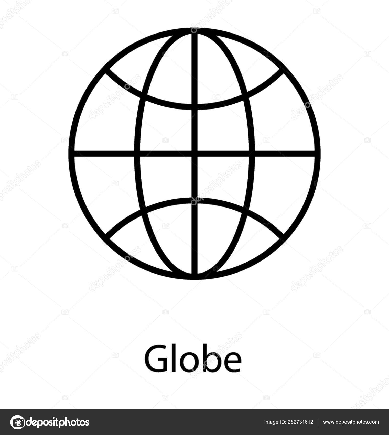 Globus Symbol Liniendesign Stock-Vektorbild von ©vectorspoint 282731612, image size:1520x1700