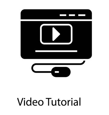 Video akışı simgesinin sağlam tasarımı.